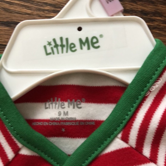 Little Me “My First Christmas” reindeer footed pajama size 9 months - Picture 5 of 7